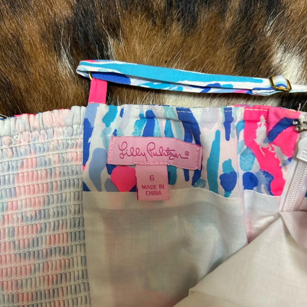 Lilly Pulitzer Pink and Blue Lobster Dress - Picture 2 of 3